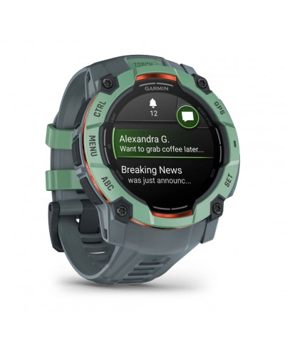 Смарт-годинник Garmin Instinct 3 – 50 мм, з AMOLED дисплеєм та ліхтарем (010-03020-01) Зелений