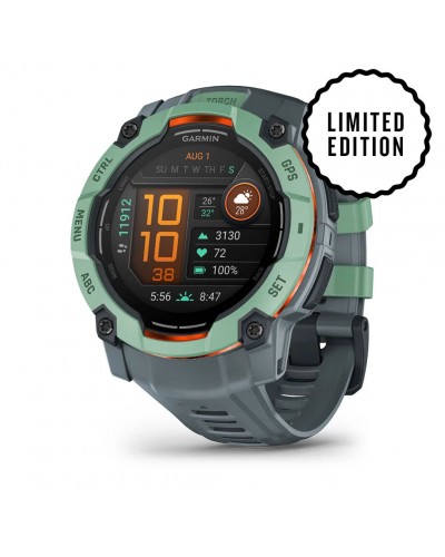 Смарт-годинник Garmin Instinct 3 – 50 мм, з AMOLED дисплеєм та ліхтарем (010-03020-01) Зелений