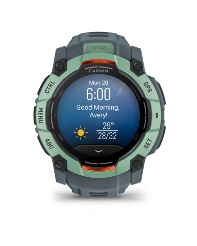 Смарт-годинник Garmin Instinct 3 – 50 мм, з AMOLED дисплеєм та ліхтарем (010-03020-01) Зелений