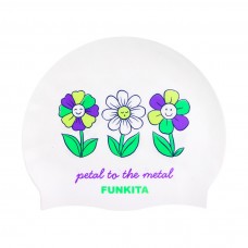 Шапочка для плавання Funkita Silicone Swimming Cap Petal To The Metal (FS997203300) біла