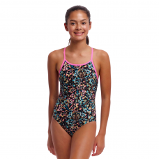 Дитячий купальник Funkita Girl's Diamond Back One Piece Copper Cluster (FKS033G72149) розмір 14 рожевий
