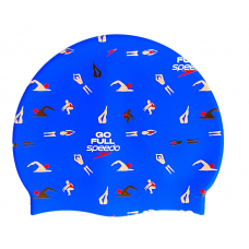 Шапочка для плавання Speedo Printed Siclicone Cap (8-0838500764) синя