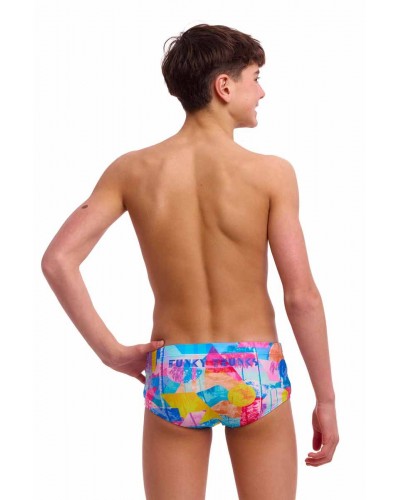 Дитячі плавки Funky Trunks Boy's Sidewinder Trunks Pixel Paradise (FTS015B72177) розмір 24 (8-9 років) рожевий