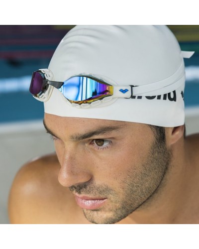 Окуляри для плавання Arena AIR SONIC MIRROR (011004-120) білі з дзеркальними лінзами