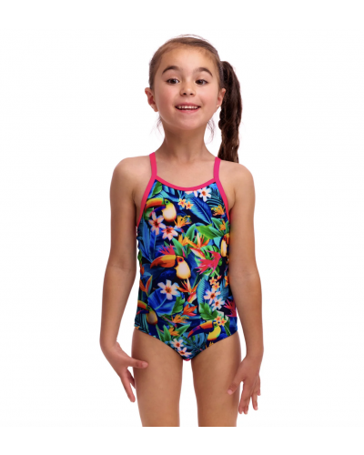 Дитячий купальник для плавання Funkita Toddler Girl's Printed One Piece Birdie Wordie (FKS022G72248) на 7 років з туканами