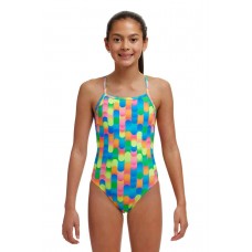 Дитячий спортивний купальник Funkita Girl's Blocked Dotty Tie Me Tight One Piece (FKS036G71801) розмір 10 Жовтий