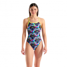 Жіночий спортивний купальник для плавання Arena WOMEN'S ARENA MULTI CHAMELEONS SWIMSUIT (010209-560) з медузами розмір 30 (10-11 років)