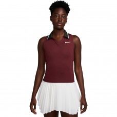 Майка жіноча для тенісу Nike Women's Dri-FIT Slam Tank (FZ6752-619) бордовий розмір XS