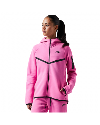 Кофта толстовка жіноча Nike Tech Fleece Pink (HV6747-675) рожева розмір XS